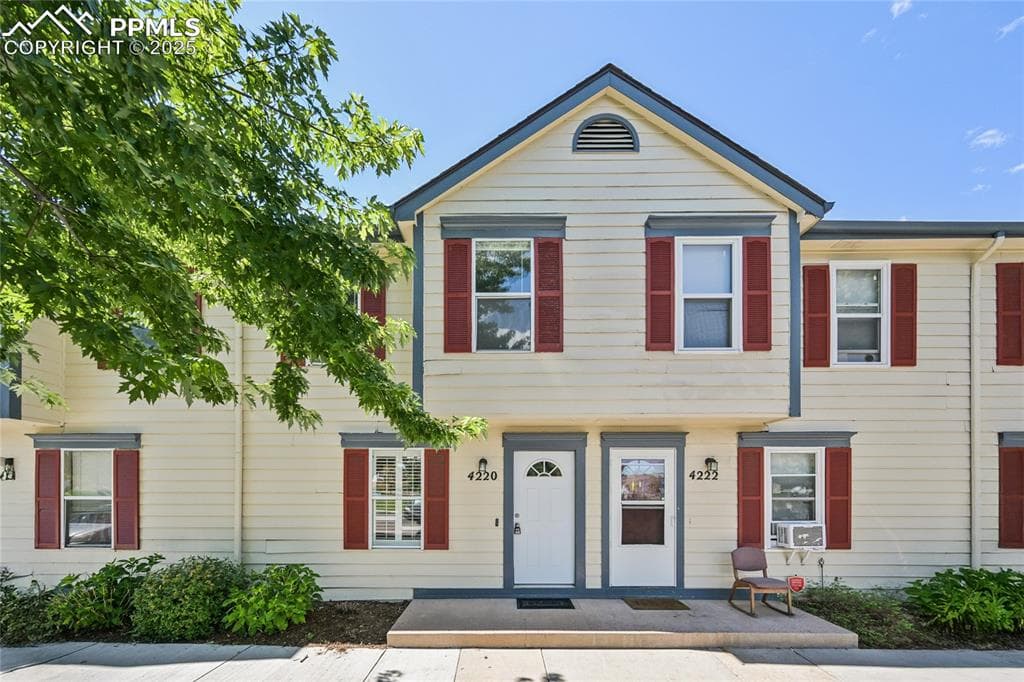 Colonial home with cooling unit